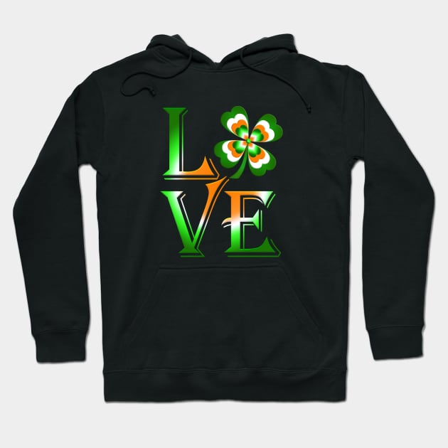 Love Ireland Clover Hoodie by AmandaRain